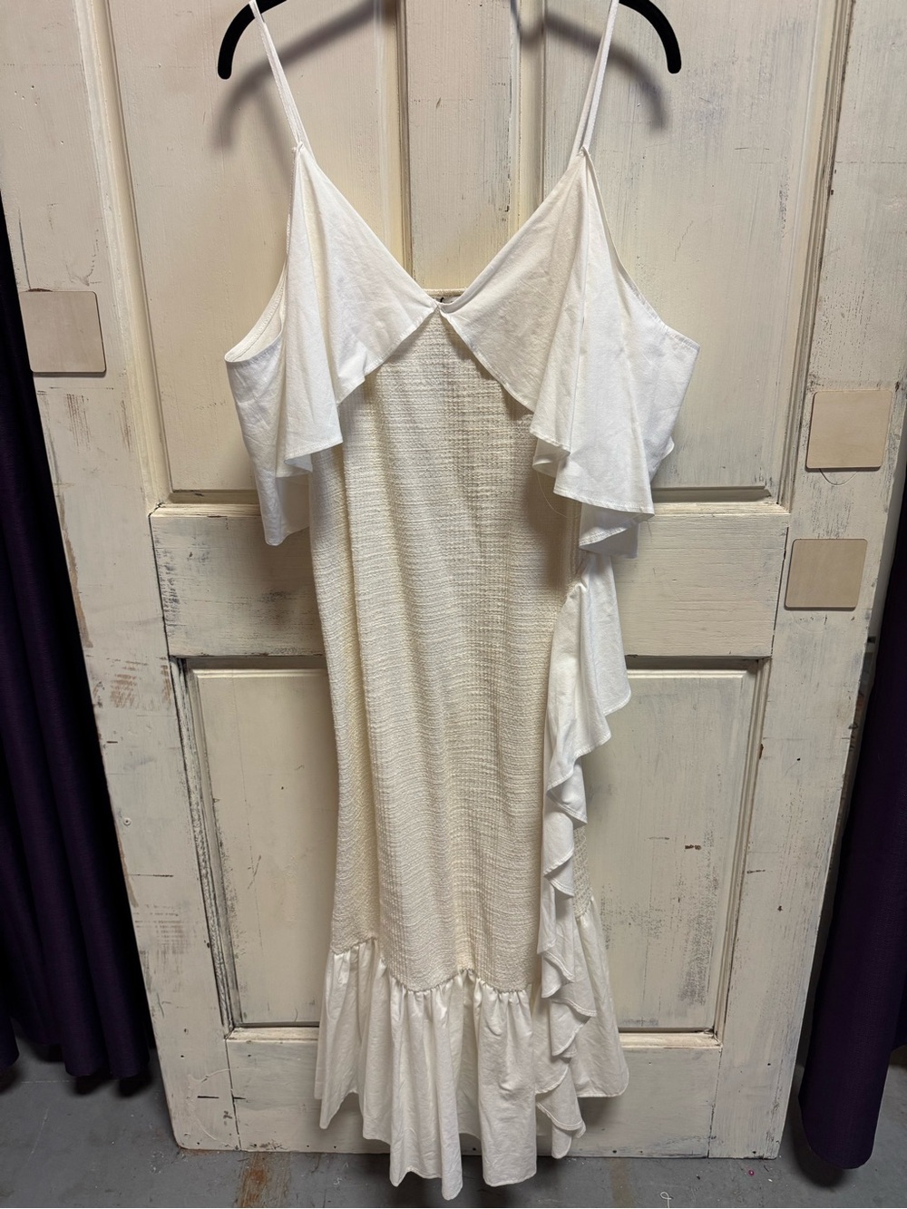 Women’s ZARA Rustic Ruffled Midi Dress